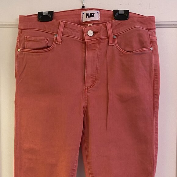 Paige Hoxton Ankle Skinny Pant in Coral Size 29 - Picture 2 of 6